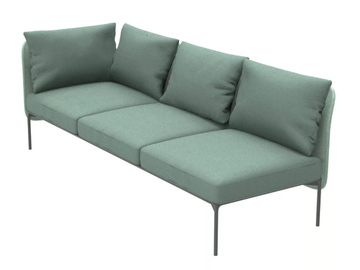 BLOOM 1220 DX/SX - Modular 3 seater fabric sofa by Et al. - view 2
